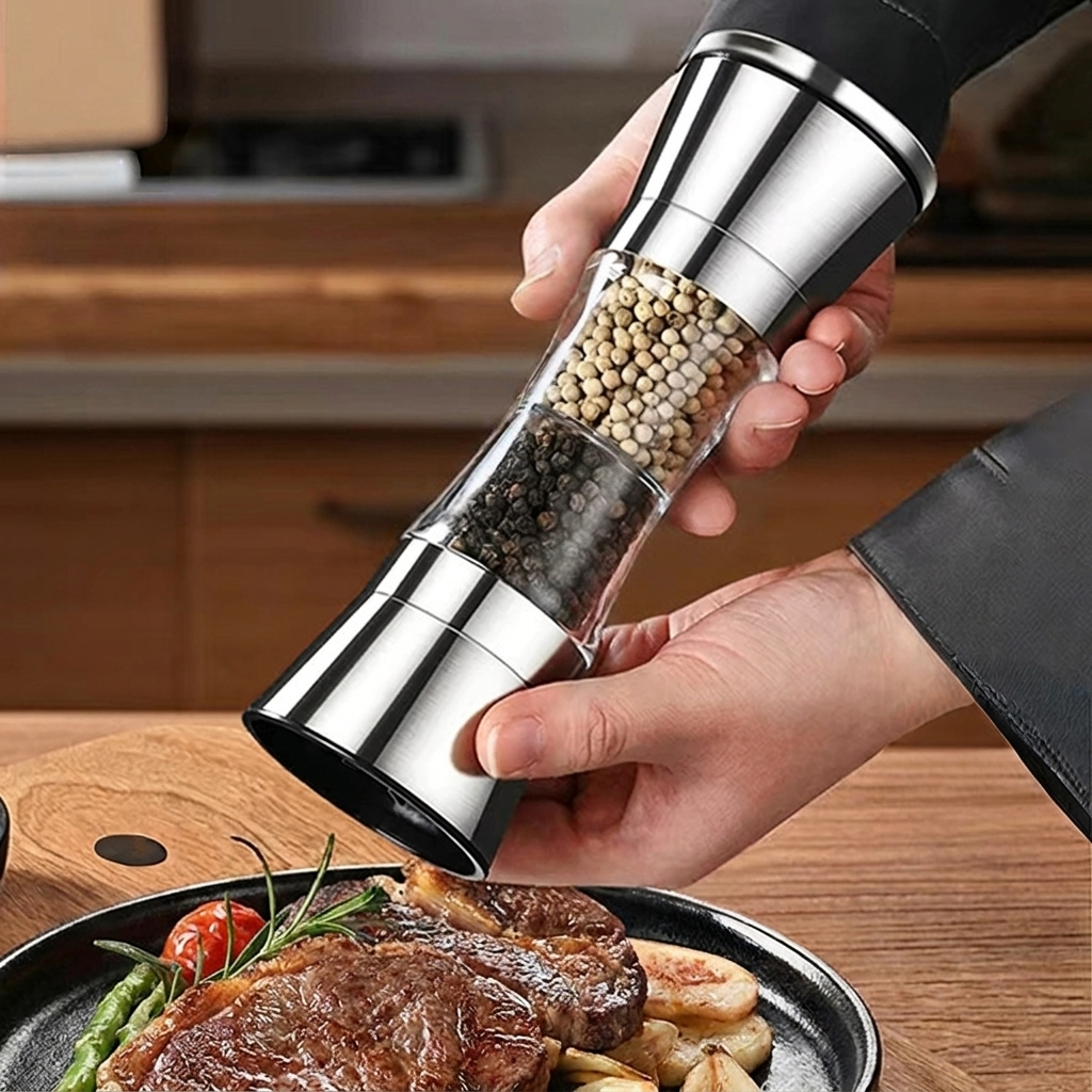 Sleek Spice Mill With Dual Grinders