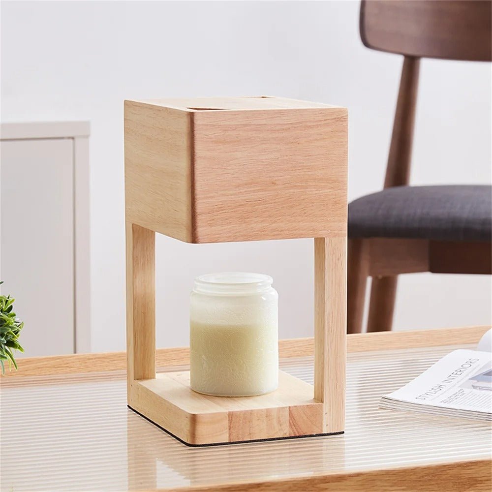 Solid Wood Table Lamp Candle Warmer