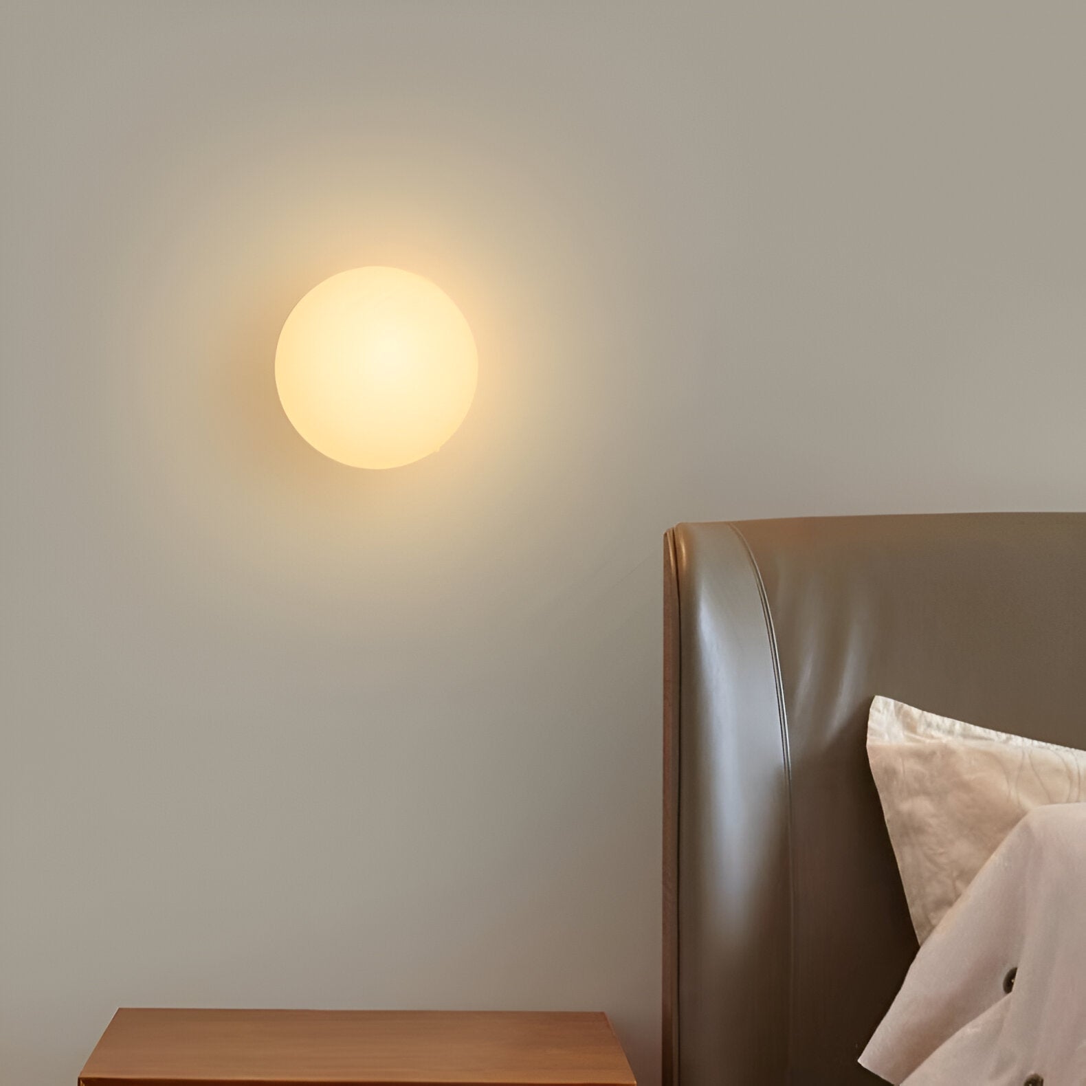 Spherical Wall Sconce With Milk Glass