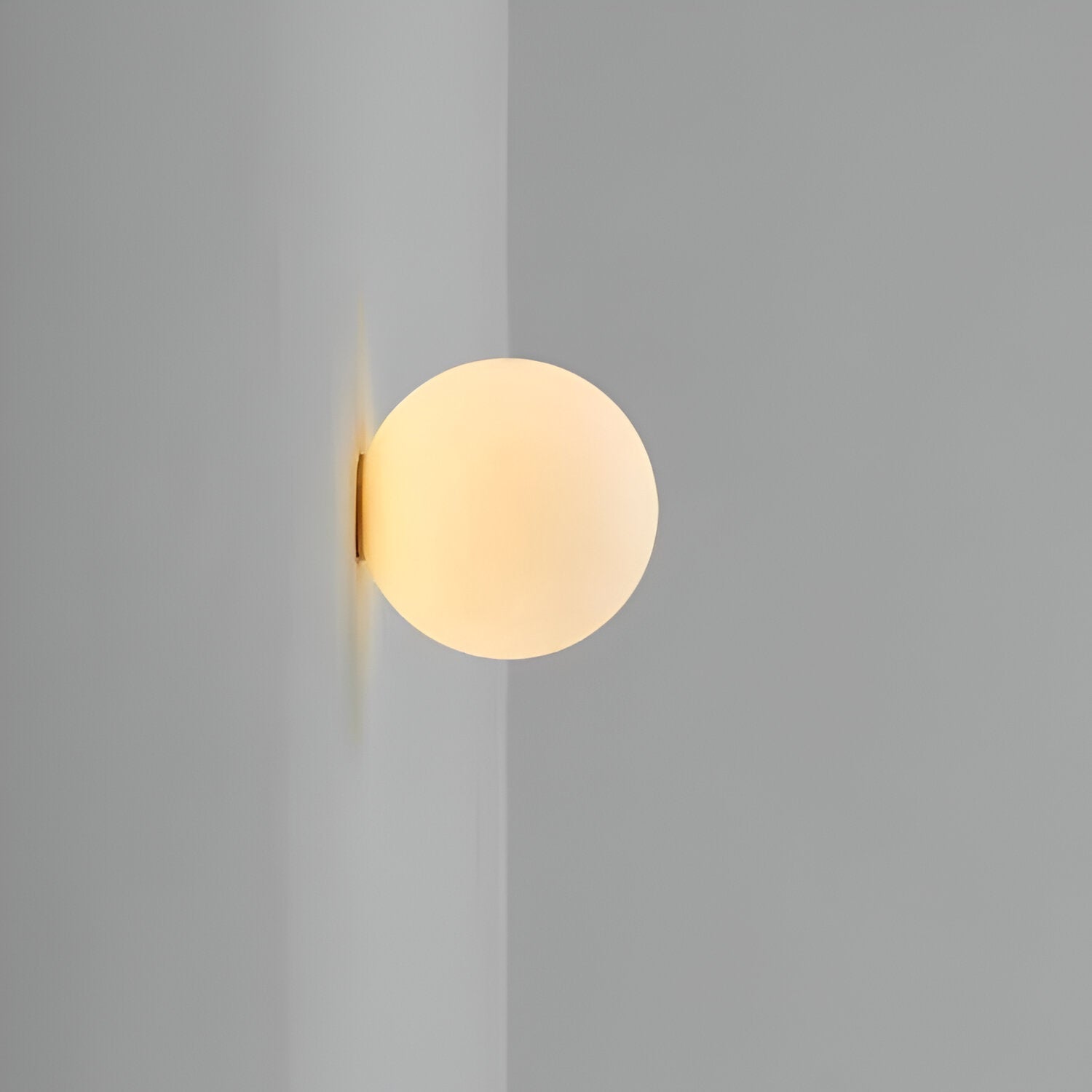 Spherical Wall Sconce With Milk Glass