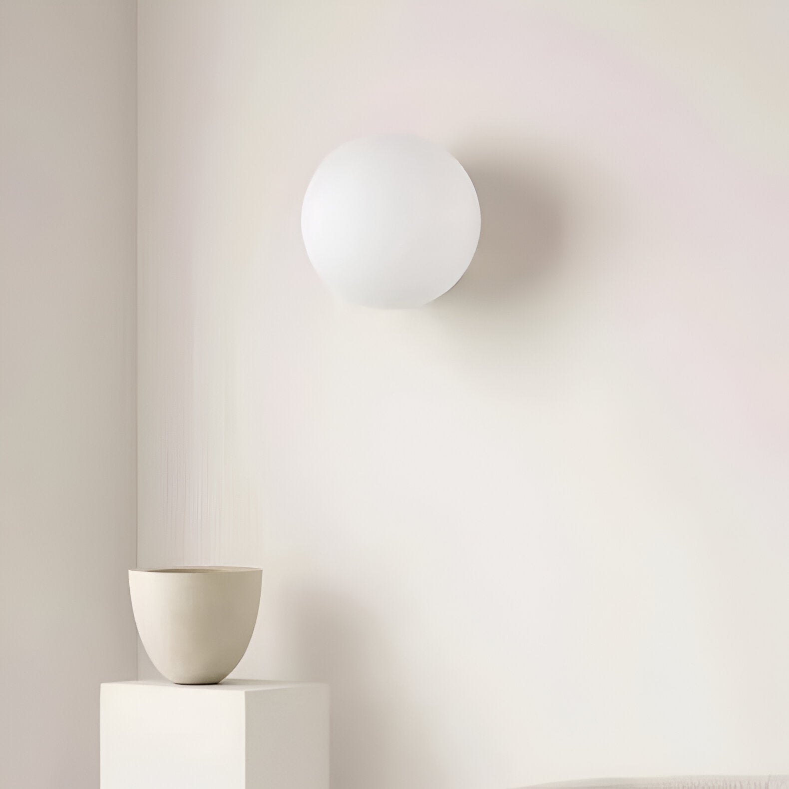 Spherical Wall Sconce With Milk Glass