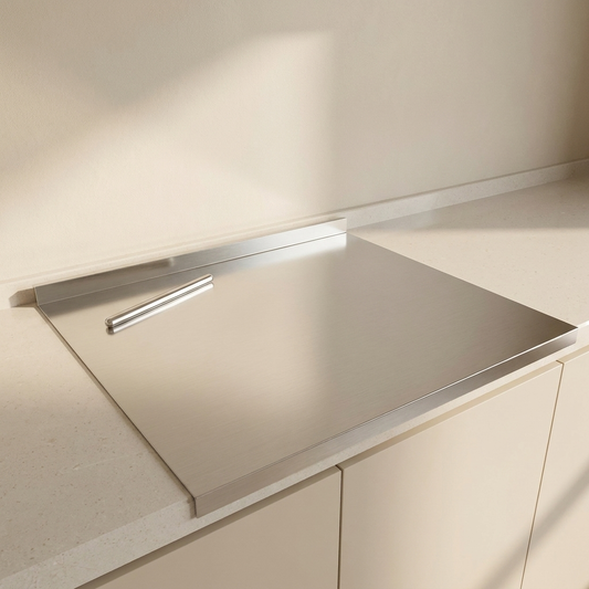 Stainless Steel Cutting Board With Integrated Lip