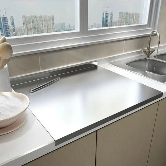Stainless Steel Cutting Board With Integrated Lip