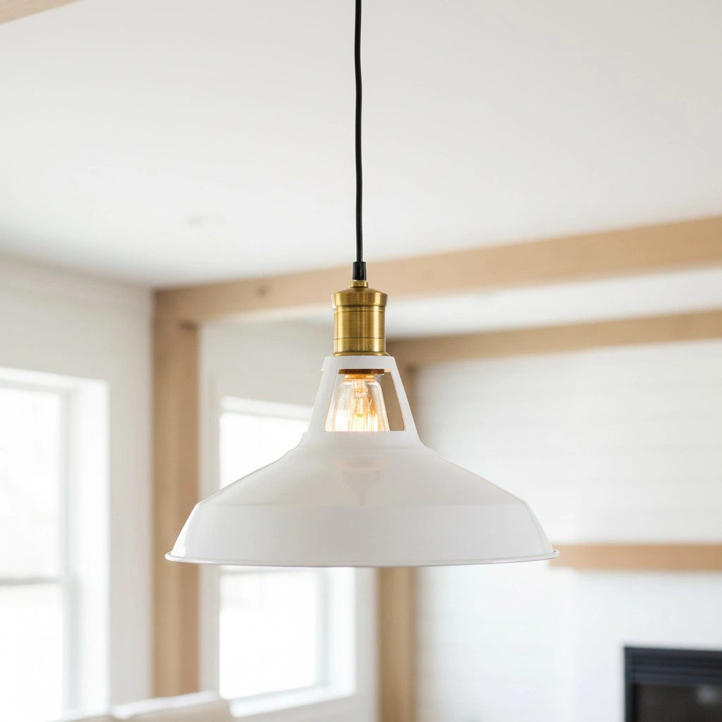 Steel Iron Shade Pendant Light