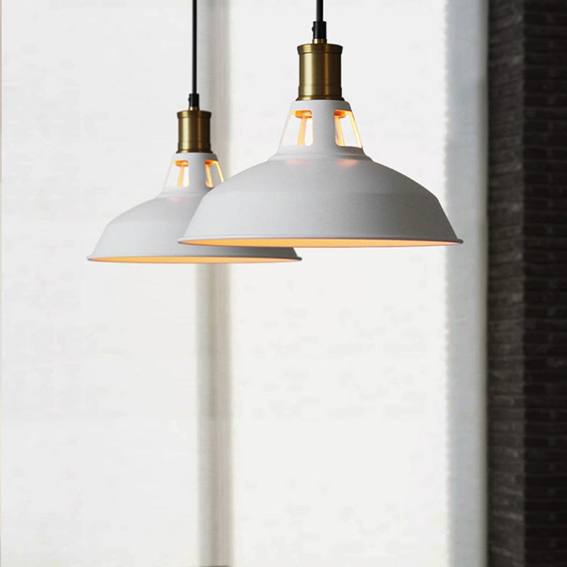 Steel Iron Shade Pendant Light