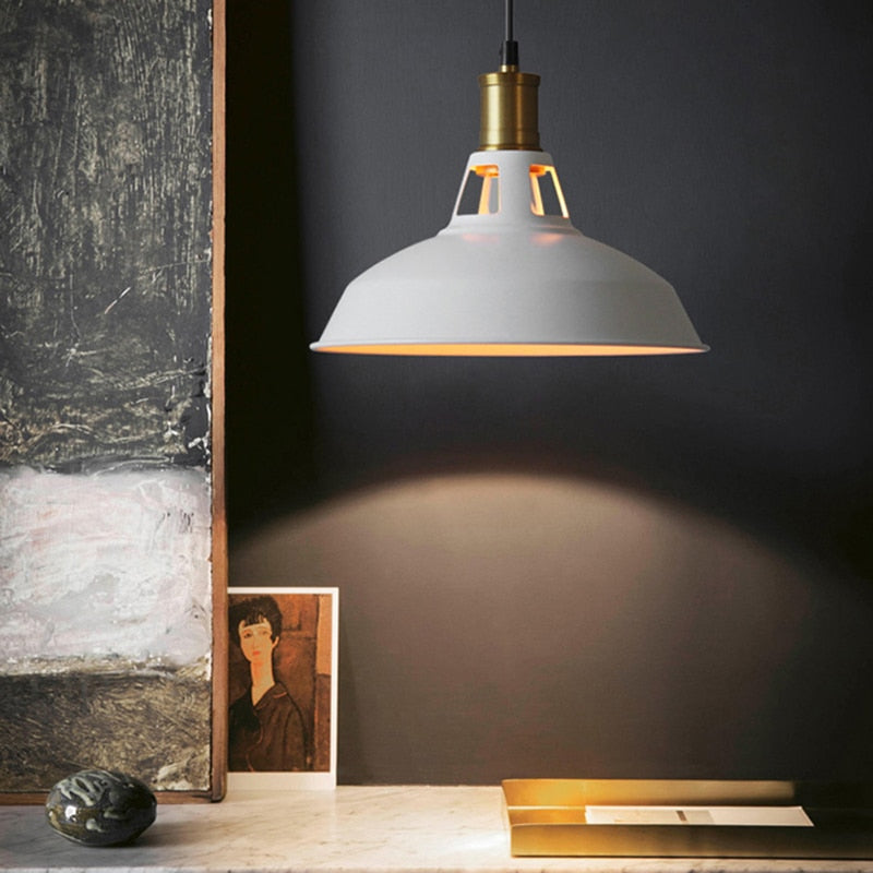 Steel Iron Shade Pendant Light