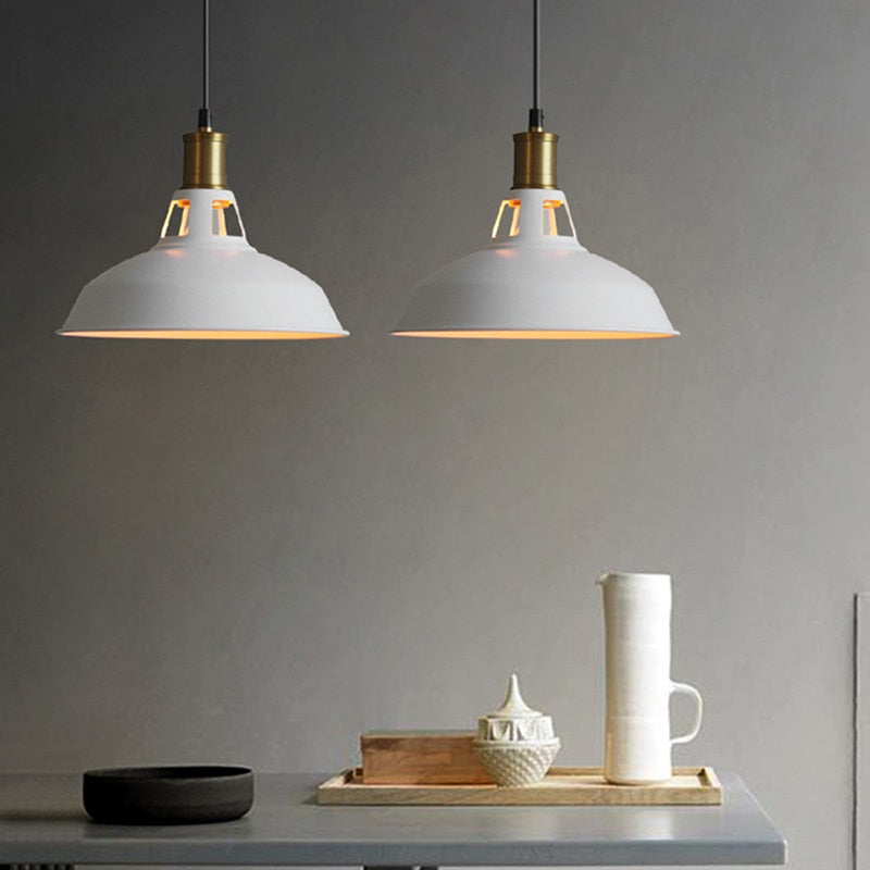 Steel Iron Shade Pendant Light