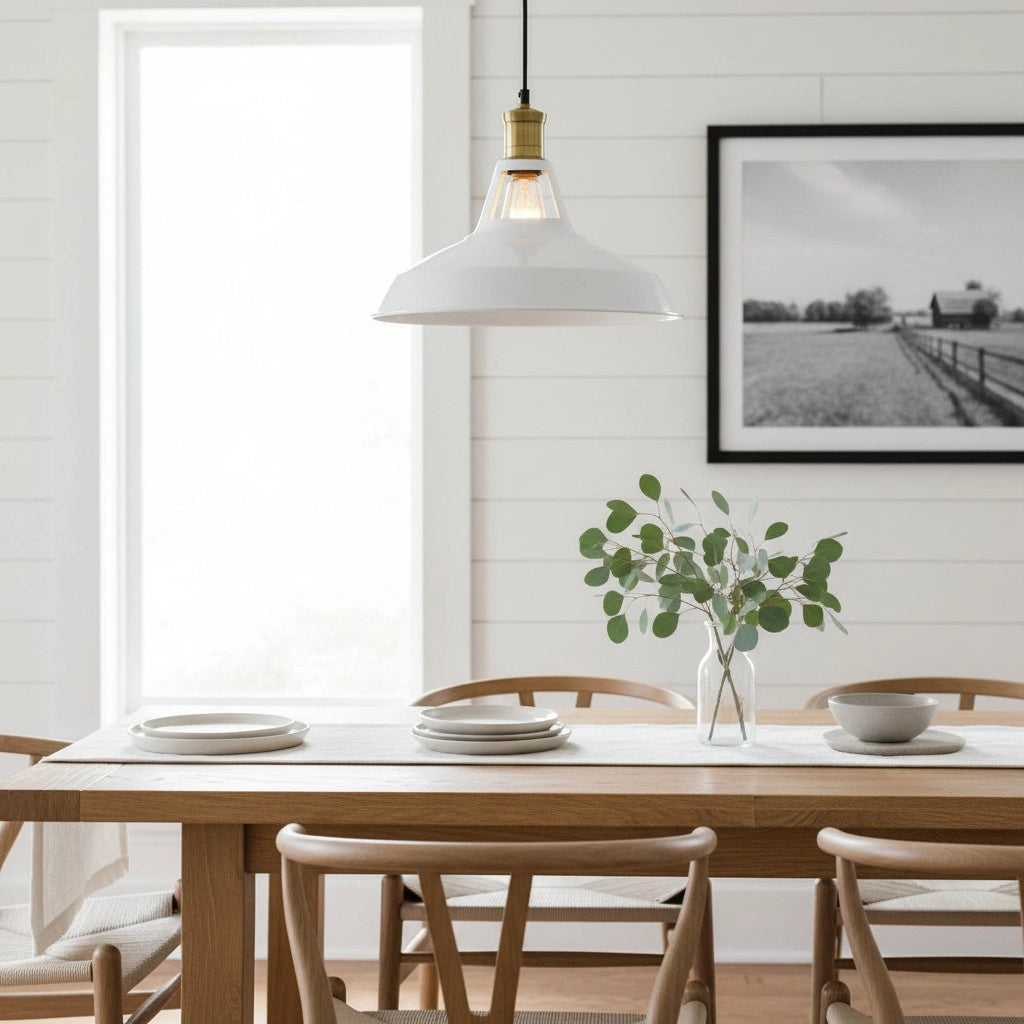Steel Iron Shade Pendant Light