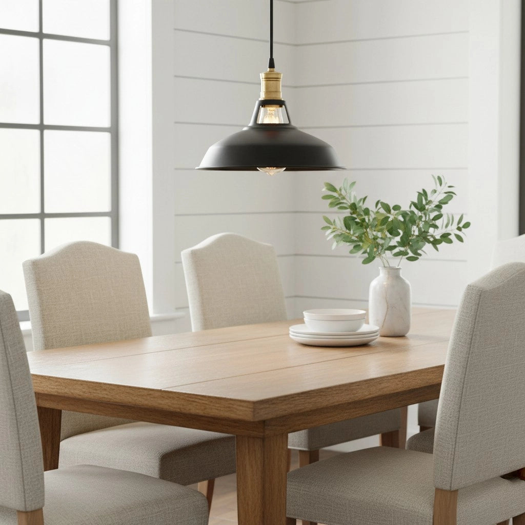 Steel Iron Shade Pendant Light