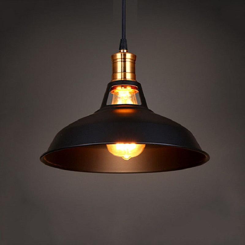 Steel Iron Shade Pendant Light