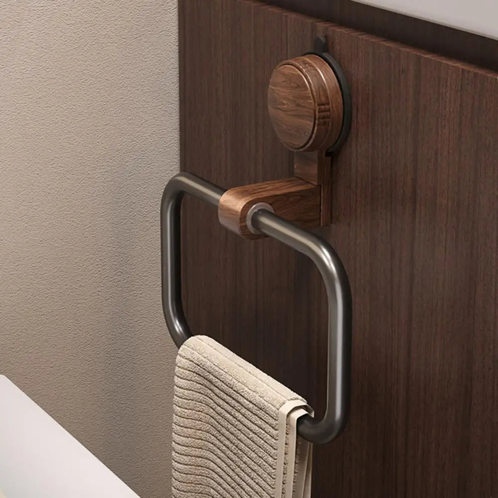 Towel Holder With Walnut Accent