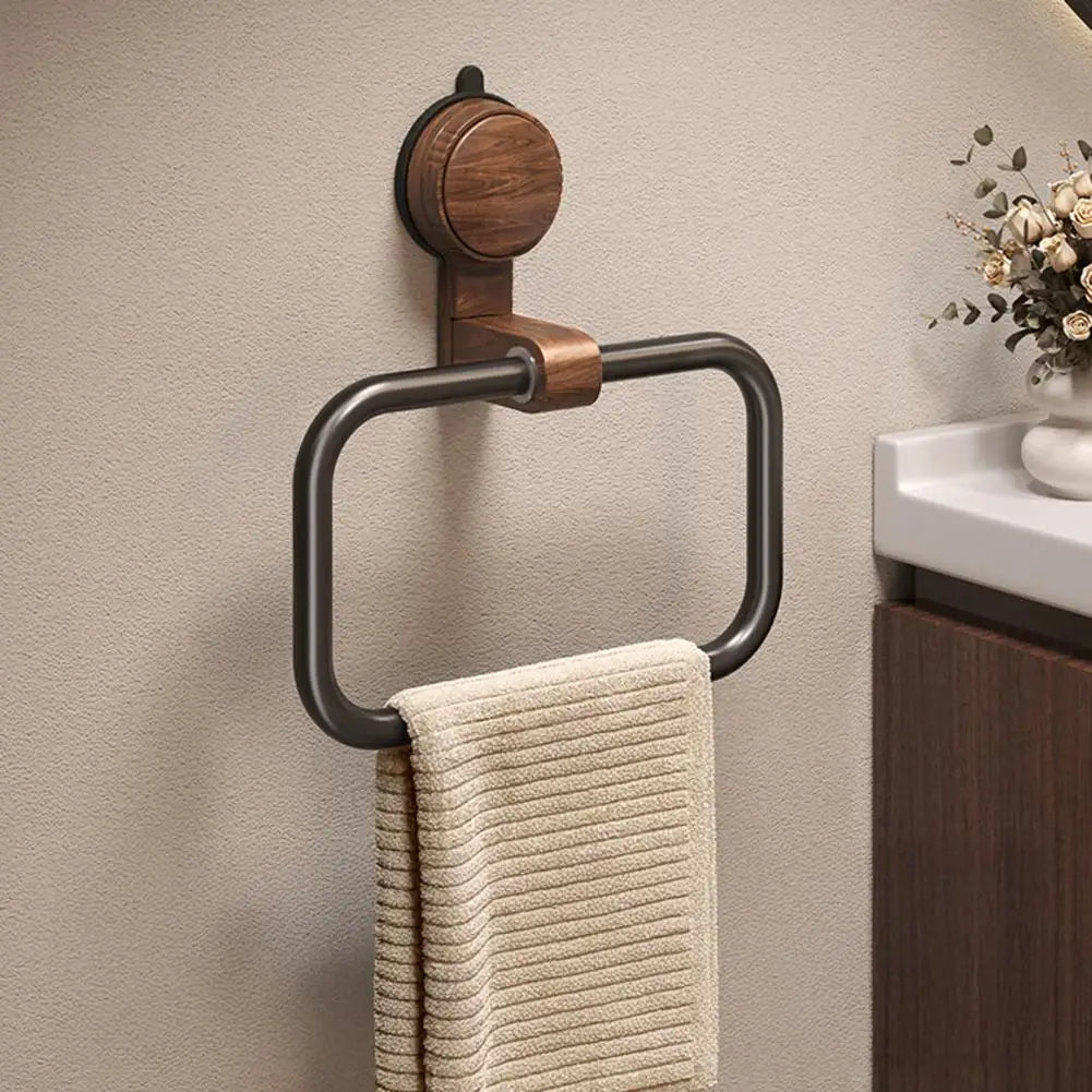 Towel Holder With Walnut Accent