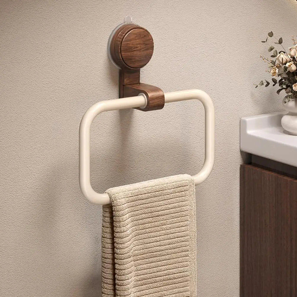 Towel Holder With Walnut Accent