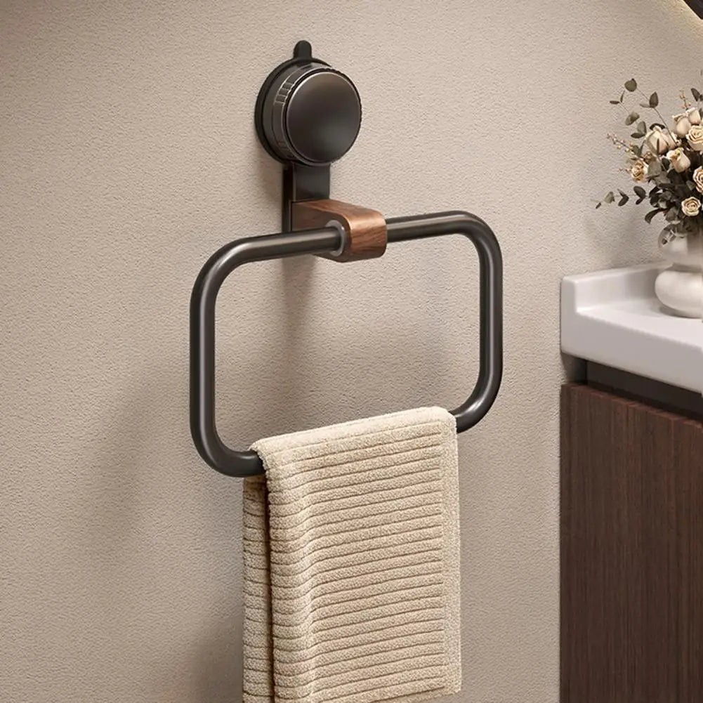 Towel Holder With Walnut Accent