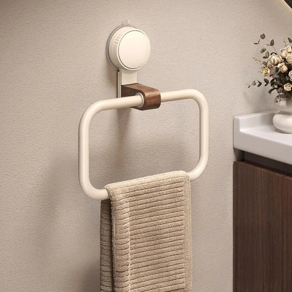 Towel Holder With Walnut Accent