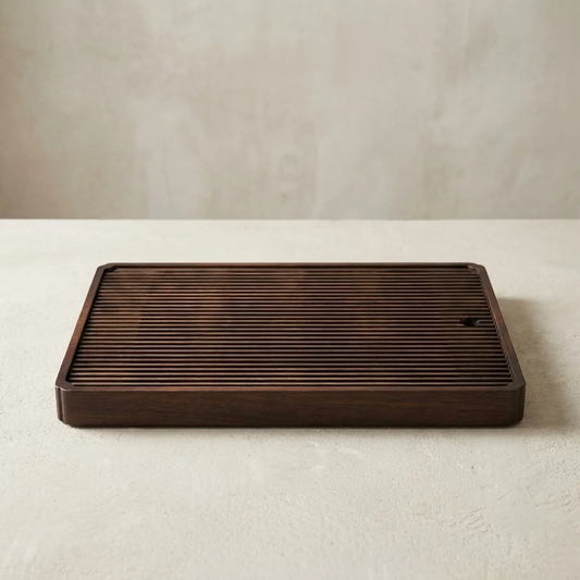 Traditional Japanese Tea Tray With Drain System