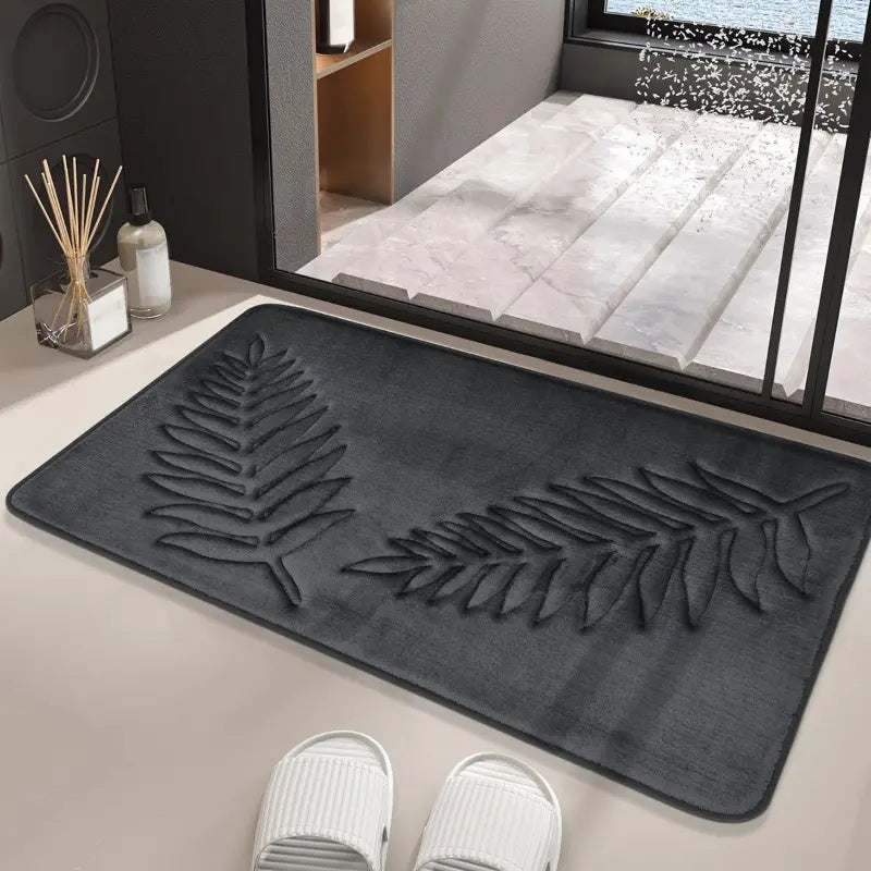 Velvet Memory Foam Bath Mat Set
