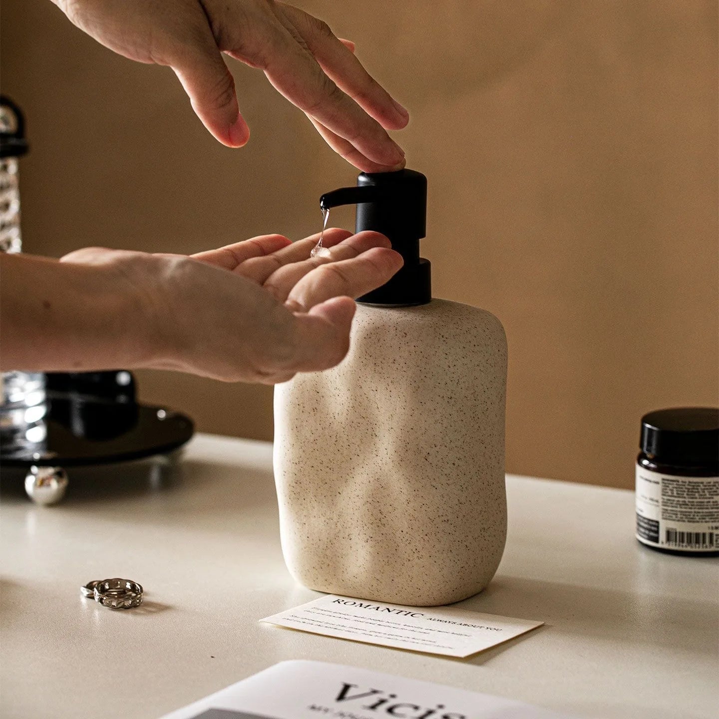 Wabi-Sabi Press Pump Soap Dispenser