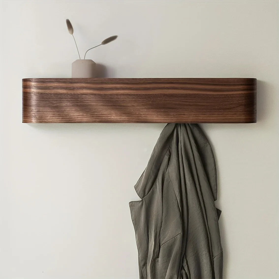 Wall Mounted Coat Rack With Folding Hooks