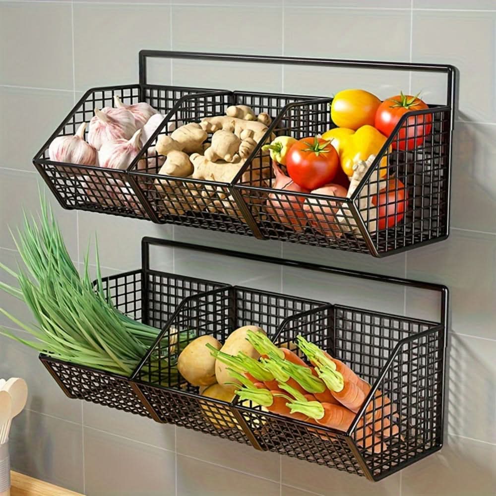 Wall Mounted Open Metal Basket