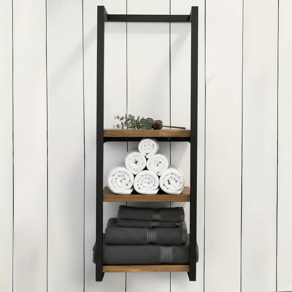 Wall Mounted Towel Rack With Shelf