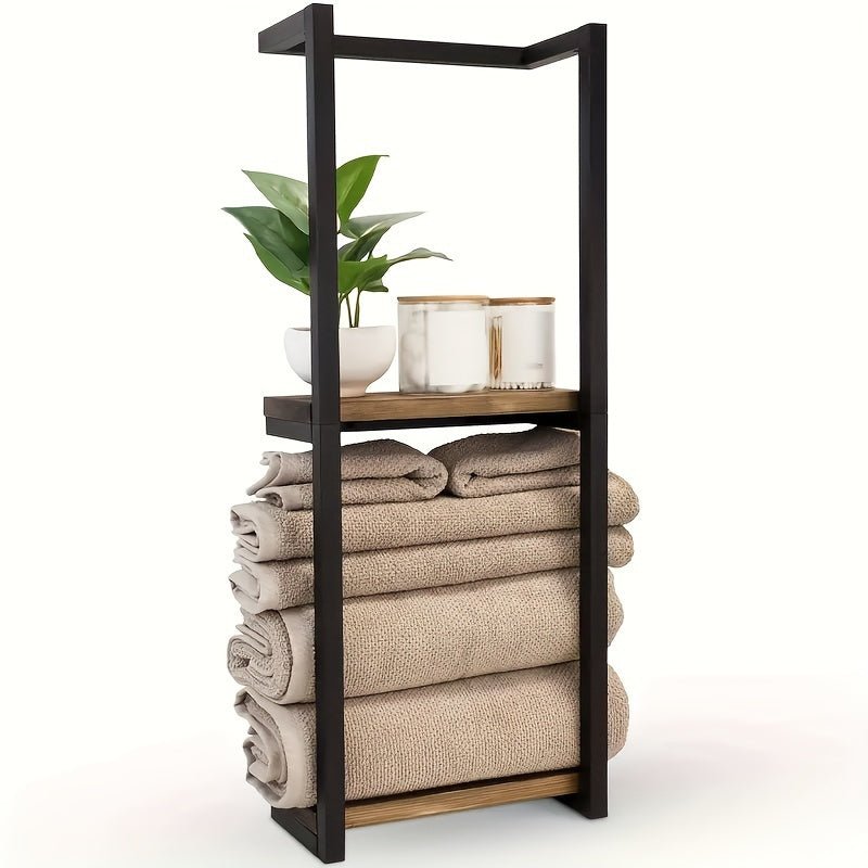 Wall Mounted Towel Rack With Shelf