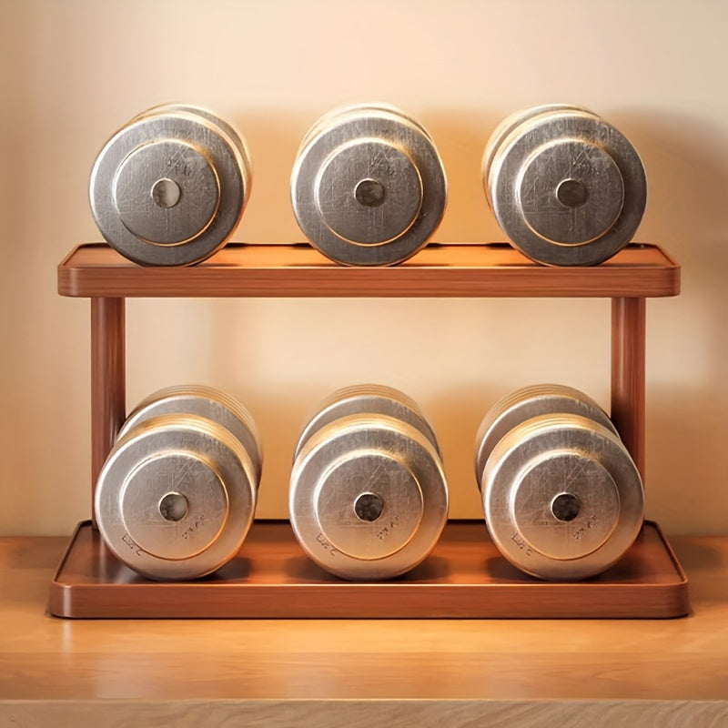 Wood 2-Tier Display Rack