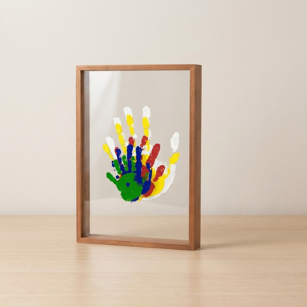 Wood Handprint Footprint Frame