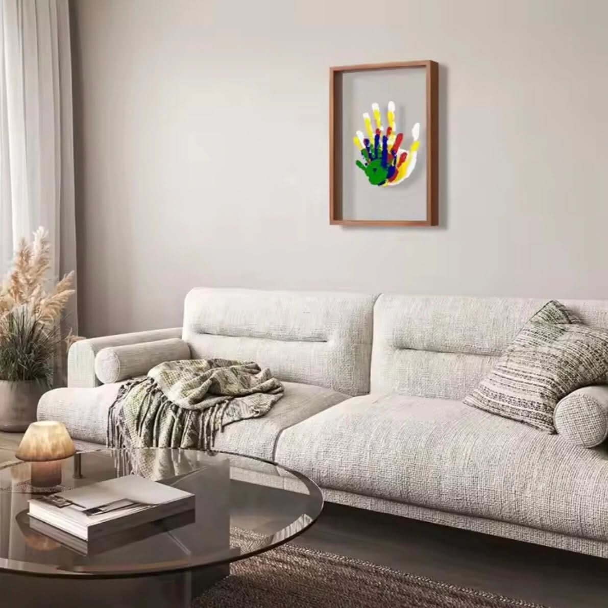 Wood Handprint Footprint Frame