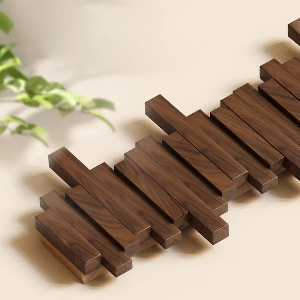Wood Wall-Mounted Foldable Coat Rack